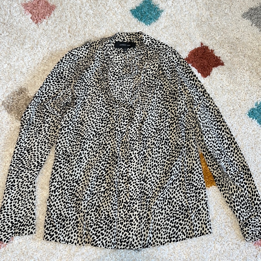 Derek Lam silk top leopard print